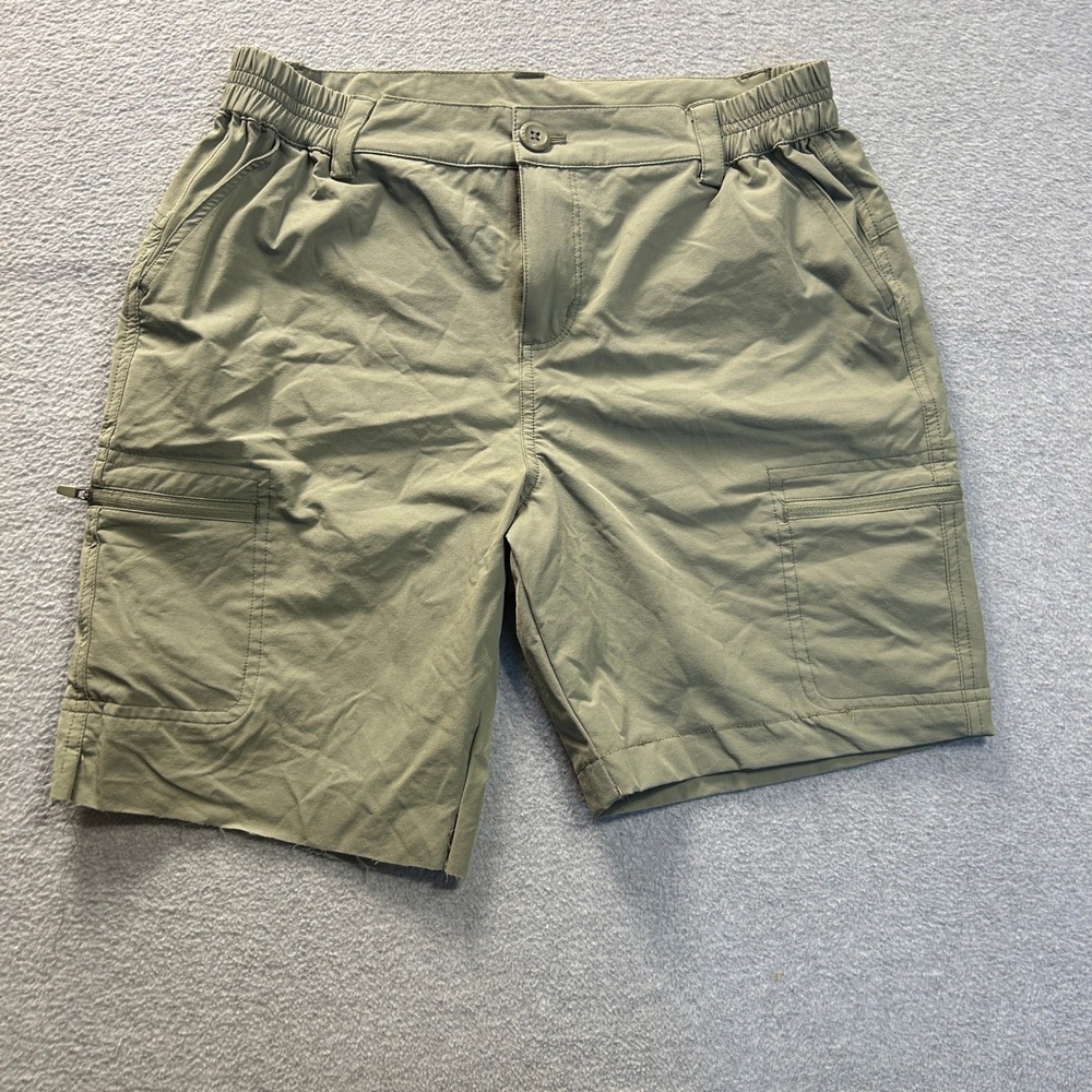 Willit Cargo Hiking Shorts Mens M Olive Nylon Stretch Quick Dry Outdoor Trail